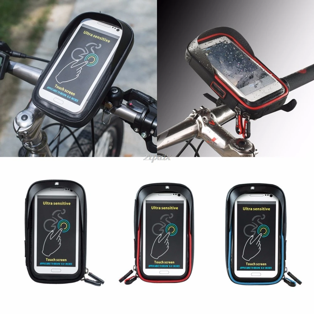 6 inch Bike Bicycle Waterproof Cell Phone Bag Holder