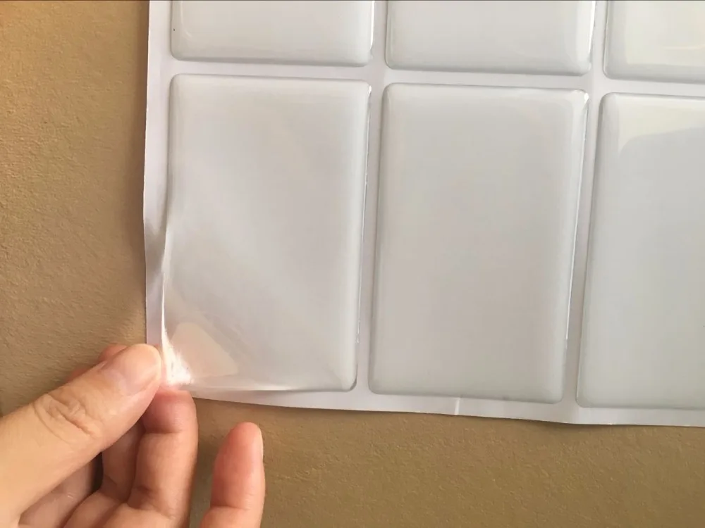 

16 Pcs. Credit card size 85.5x54mm Clear rectangle Epoxy Stickers
