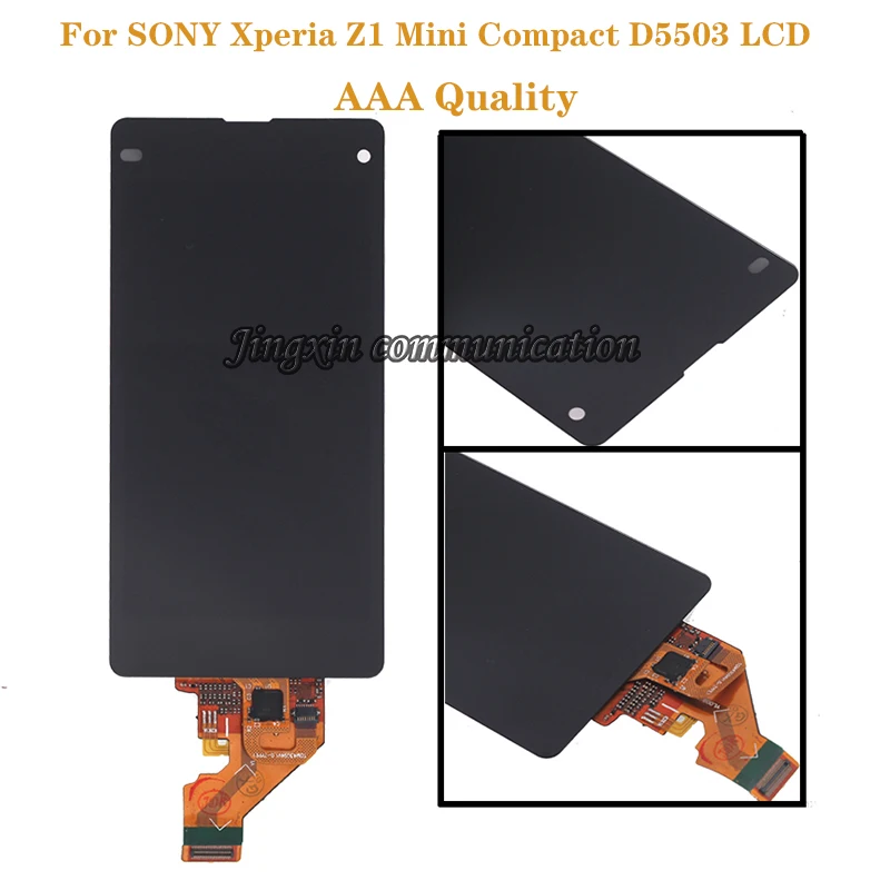 

4.3" AAA quality display For SONY Xperia Z1 Mini D5503 display+touch screen for SONY Xperia Z1 Compact LCD display with frame