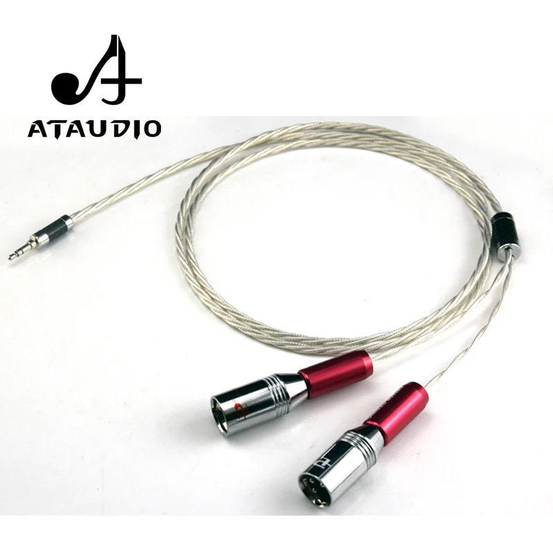 Кабель ATAUDIO с посеребренным покрытием Hi Fi 3 5 мм 2 XLR высококачественный стерео TRS
