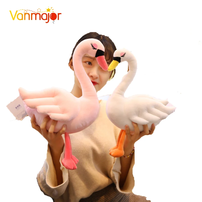Vanmajor 27/35/50 см Моделирование Розовый Белый лебедь плюшевые игрушки Лебедь