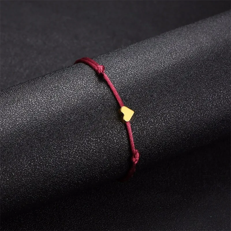 Vnox браслет с подвесками ручная работа ювелирные изделия регулируемый многоцветный веревочный браслет в стиле минимализма для женщин и детей - Окраска металла: RR
