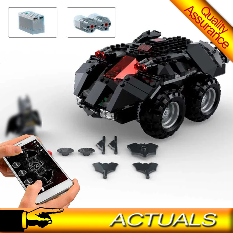 

07111 App-Controlled Batmobile Super Heroes Building Blocks Marvel Remote Control Car Model Bricks Toys Compatible 76112