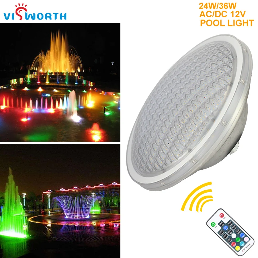 Par56 24 W 36 w RGB LED Piscina luz SMD5730 luz Piscina Ip68 fuente impermeable bombilla de la lámpara Subacuática del LED AC/DC 12 V Par56 24 W 36 w RGB LED Piscina luz SMD5730 luz Piscina Ip68 fuente impermeable bombilla de la lámpara Subacuática del LED AC/DC 12 V