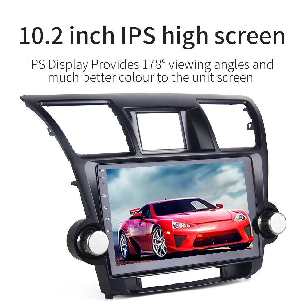 Discount Dasaita 10.2" IPS Android 9.0 Car Multimedia for Toyota Highlander Radio 2009 2010 2011 2012 Octa Core Navigation GPS BT 4G RAM 2