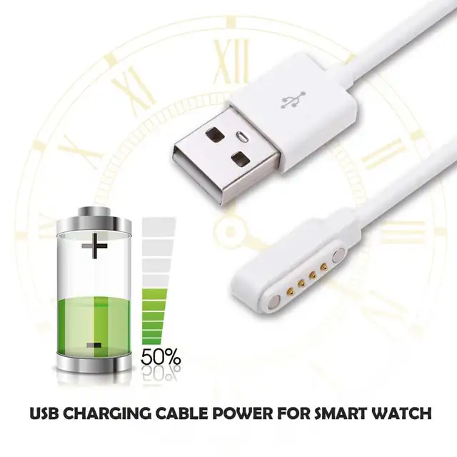 USB Smart Watch Charger Cable Universal 4 Pin Suction