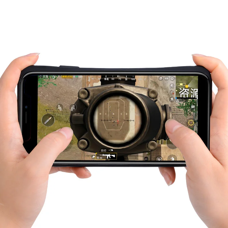 

Mobile game gamepad controller contecting fire button Mobile PUBG phone Case for iPhone