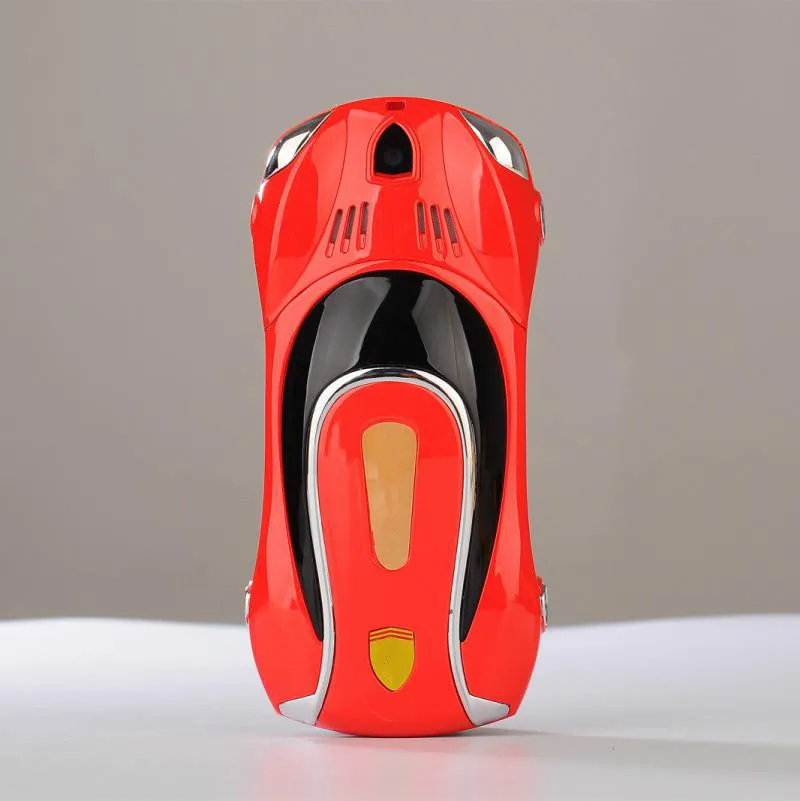  No Camera Mini Metal Body Mobile Cell Phone F1 Cute Car Phone With Dual Sim Cards Led Light MP3 MP4
