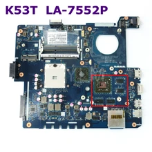 K53T QBL60 LA-7552P с HD6380/7670 м 1 ГБ плата для ASUS K53TA X53T K53TK материнская плата для ноутбука REV 1,0 100% тестирование работы