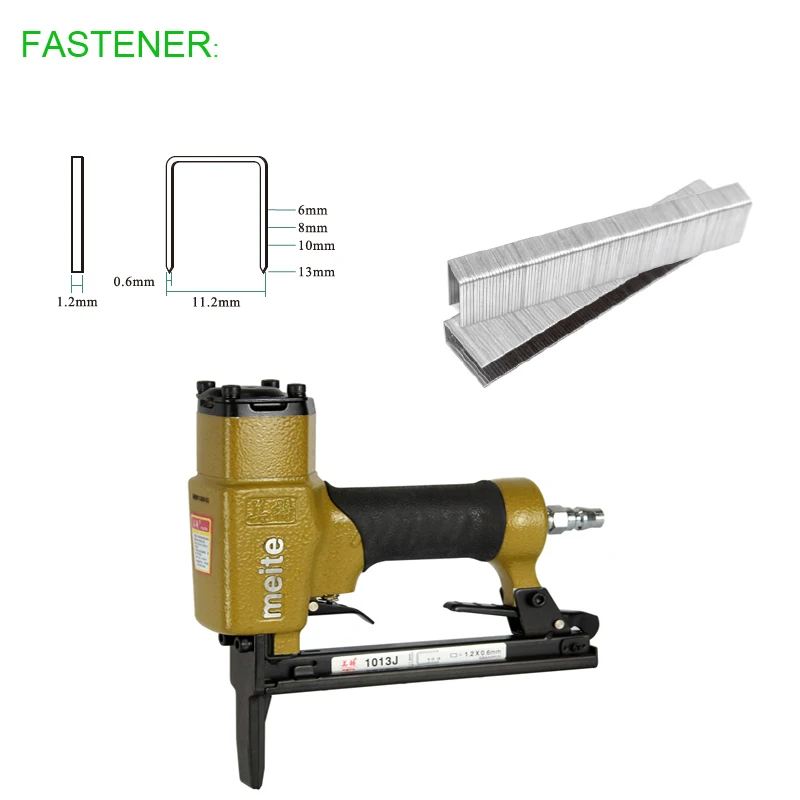 Meite 1013JL 20GA Корона 11,2 мм Тонкий проволочный степлер по ноге длина 6-13 мм штапель воздуха степлер-пистолет для мебели Mar.18 инструмент обновления