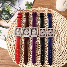 Hot High Quality Fashion Women Quartz Watch Top Brand Luxury Square Silver Women Watches With Rhinestone Diamond Watch Women