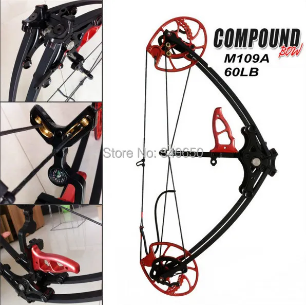 Cheap Triangle compound bow, 60LBS Draw Weight ,compound bow,China Archery Black Color for human outdoor hunting