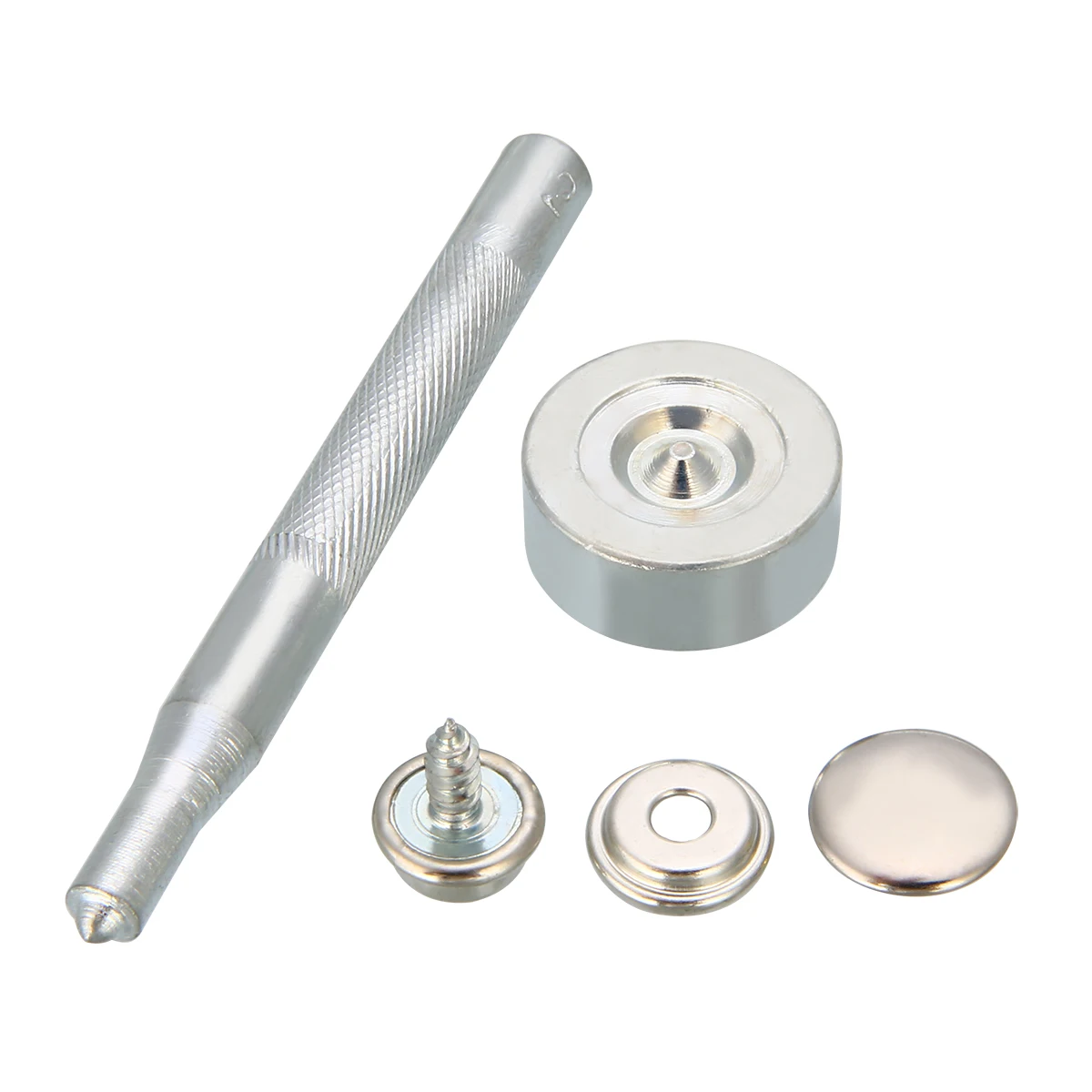 50pcs Stainless Steel Snap Fastener Screw Kits Push Button With Attaching Tool For Tonneau Cover Boat Cover Garden Sewing Tools