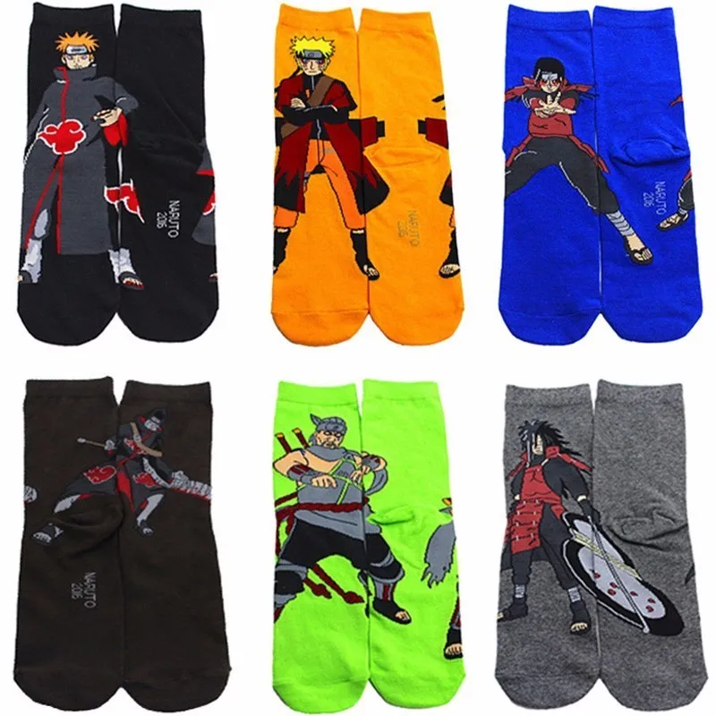 

Naruto Uchiha Itachi Uzumaki Akatsuki Cosplay Props Socks Halloween Cartoon Personality Tide Socks Spring Autumn Warm Stocking