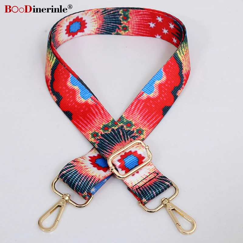 

BOoDinerinle Nylon Bag Belt Bag Strap Adjustable Accessories Straps For Bags 140cm Woven Handles Colorful Ornament Straps