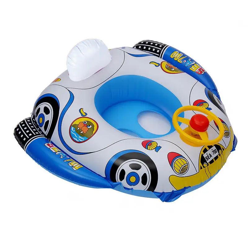 Balleenshiny бассейн Floaties младенческое кольцо для плавания рулевой клаксон лодка для плавания ПВХ толстый надувной детский бассейн - Цвет: 69x65cm