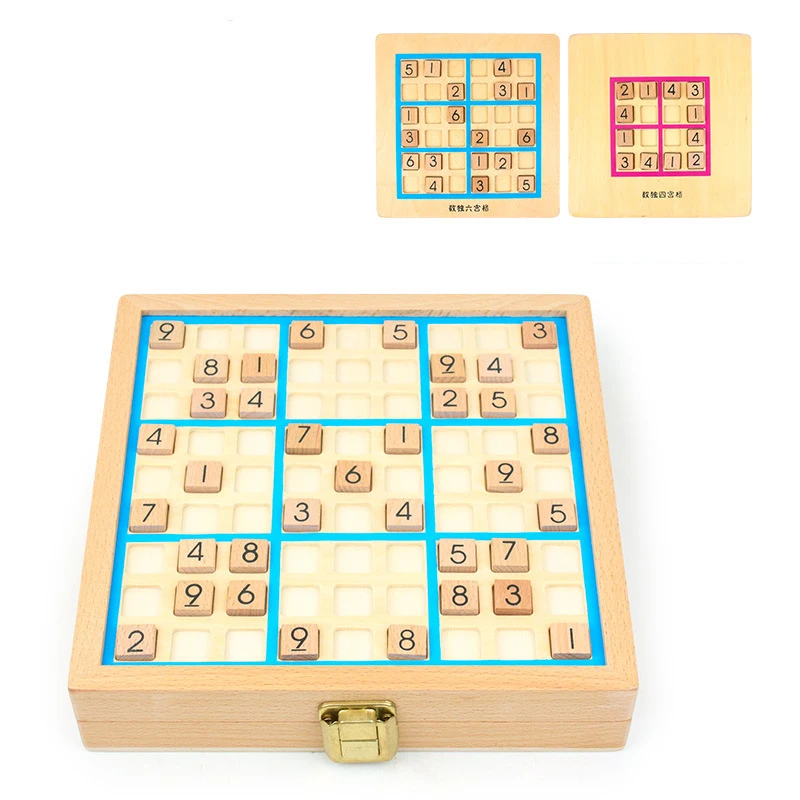 

Wooden Multi-function Number Place Logic Game Toy Children's Puzzle Nine Squares Three-in-one Sudoku Toy Christmas Gift QB53