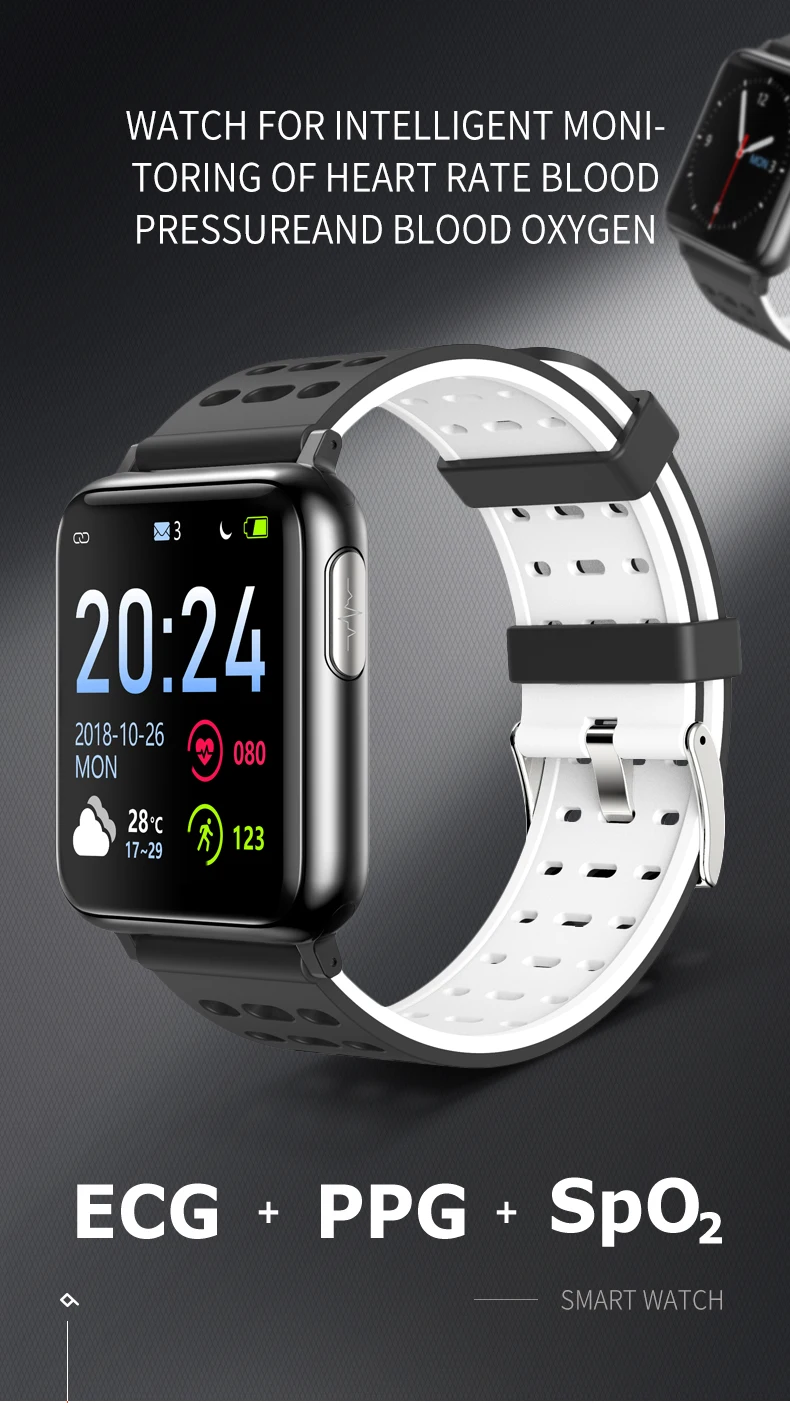 WATCH5 умные часы Bluetooth часы для измерения артериального давления пульсометр PPG ЭКГ часы Шагомер активности фитнес трекер здоровье умные часы