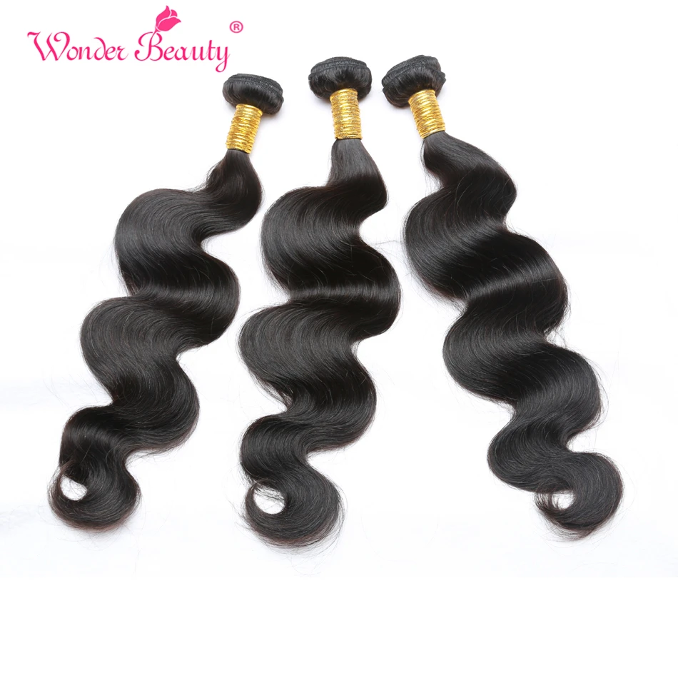 Wonder Beauty Brazilian Body Wave 100 % Human Hair Weave Bundles 1pc only 10-26 inch Remy Hair Extensions Double Weft brazilian-body-wave-hair-bundles