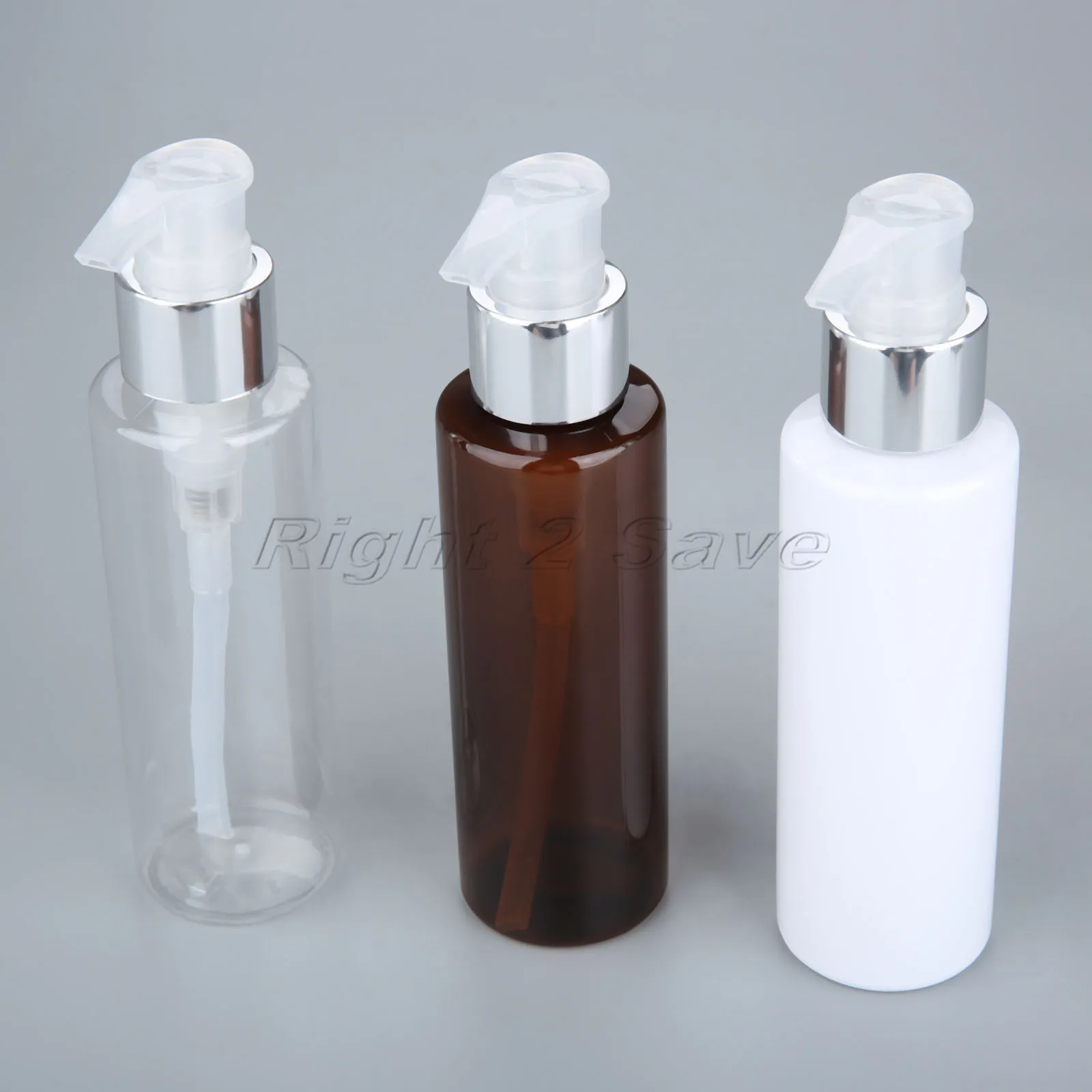 Plastic Pump Bottles PET 120ml Refillale Cosmetics Pressing Travel Portable Container Mounted