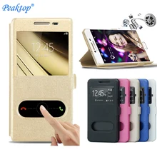 Роскошный кожаный флип-чехол с окошком для samsung Galaxy J1 Mini Ace A8 A9 Grand Prime G360 E5 E7 C5 C7 C9 Pro C10 On7