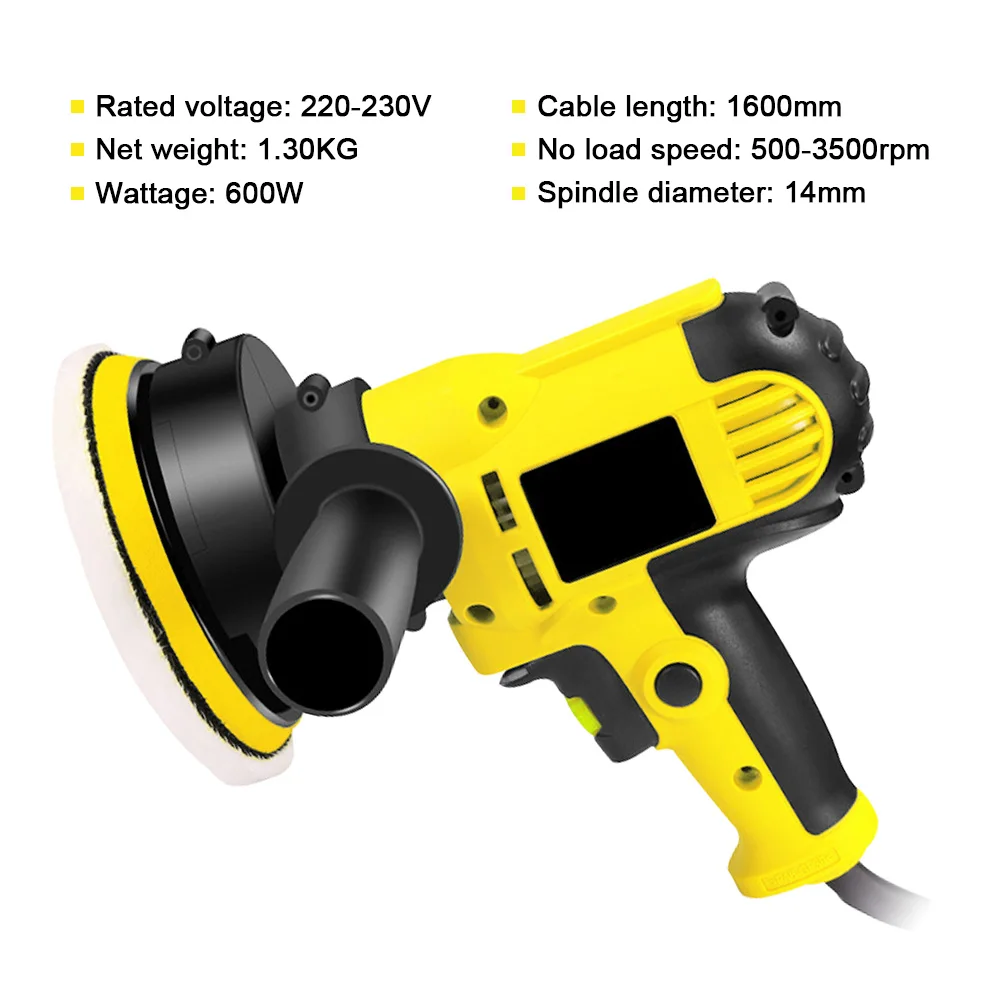 220V 3500rpm электрическая полировальная машинка для автомобиля машина 600W
