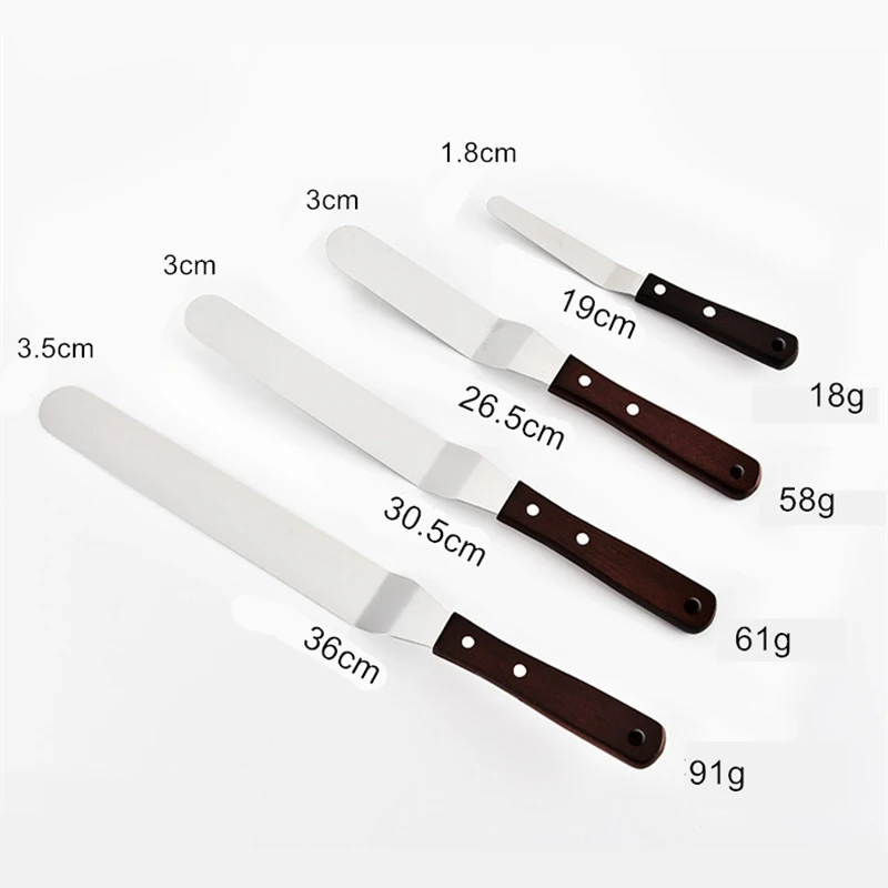 1pc Stainless Steel Butter Cake Cream Spatula for Cake Smoother Fondant Baking Pastry Cake Decorating Tool - Image 3
