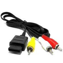 Video-Cord Gamecube Av-Cable SNES Audio N64 Nintendo Super RCA for TV To