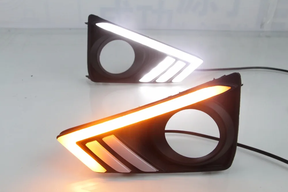 

eOsuns led drl daytime running light for Toyota reiz with yellow turn signal and wireless control