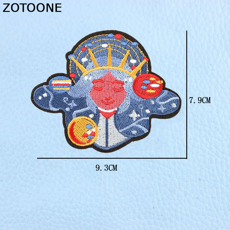 ZOTOONE инопланетянин звезда кошка нашивка с НЛО высокие пять значков вышитая аппликация швейная Железная на значке одежда аксессуары - Цвет: Прозрачный