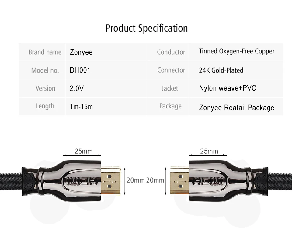 SZBITC HDMI 2,0 кабель высокоскоростной 2,0 3D 4K 60FPS кабель для HD tv lcd PS3 проектор 1 м 1,5 м 2 м 3 м 5 м 8 м 10 м Кабель HDMI