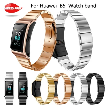 

For Huawei B5 Stailess Steel Bracelet Strap Band2018 New Fashion luxury Strap Band accessories For Huawei B5 Smart Watch Bands