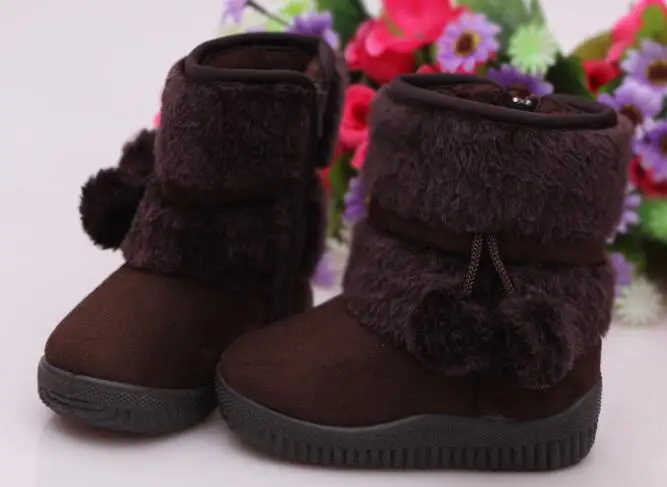 A3/зимние детские Утепленные ботинки; классические замшевые ботинки с хлопковой подкладкой для девочек; модная теплая обувь для мальчиков