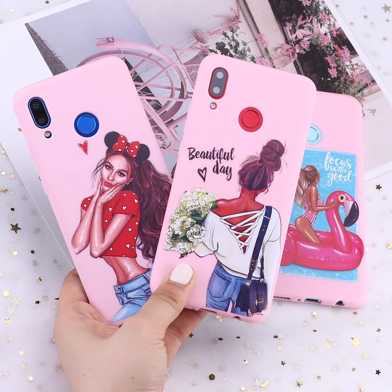 

For Samsung S8 S9 S10 S10e Plus Note 8 9 10 A7 A8 Fashion Queen Classy Paris Girl Summer Travel Candy Silicone Phone Case