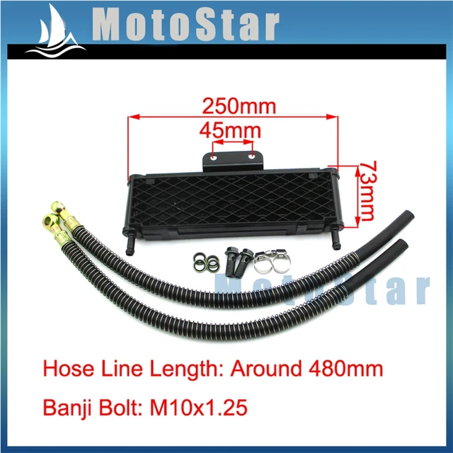 M10x1.25 High Flow Radiator Oil Cooler For 125cc 140cc 149cc Pit Dirt