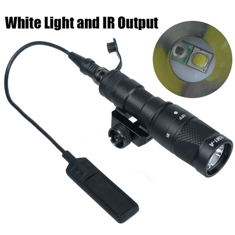M300V ИК Тактический свет разведчик свет ИК-выход и светодиодный белый свет с переключателем давления инфра-красный выход подходит 20 мм рельс