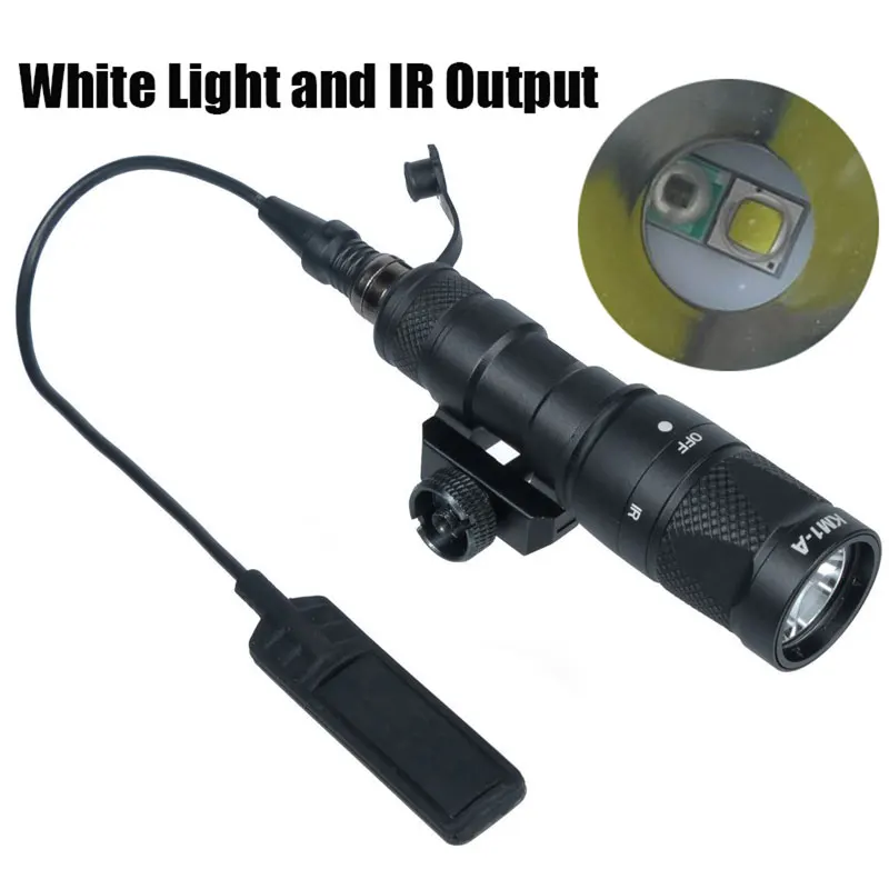 M300V Weapon Tactical Light Scout Light IR Output LED White Light Remote Pressure Switch Infra-red Output 20mm Rail for Hunting