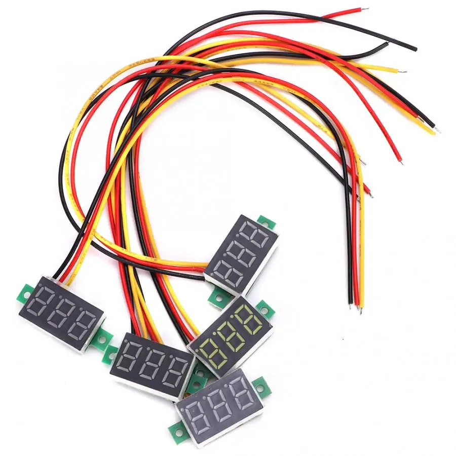 0.28 inch DC 0-100V 3 Wires Mini Gauge Voltage Meter Voltmeter LED Display Oy