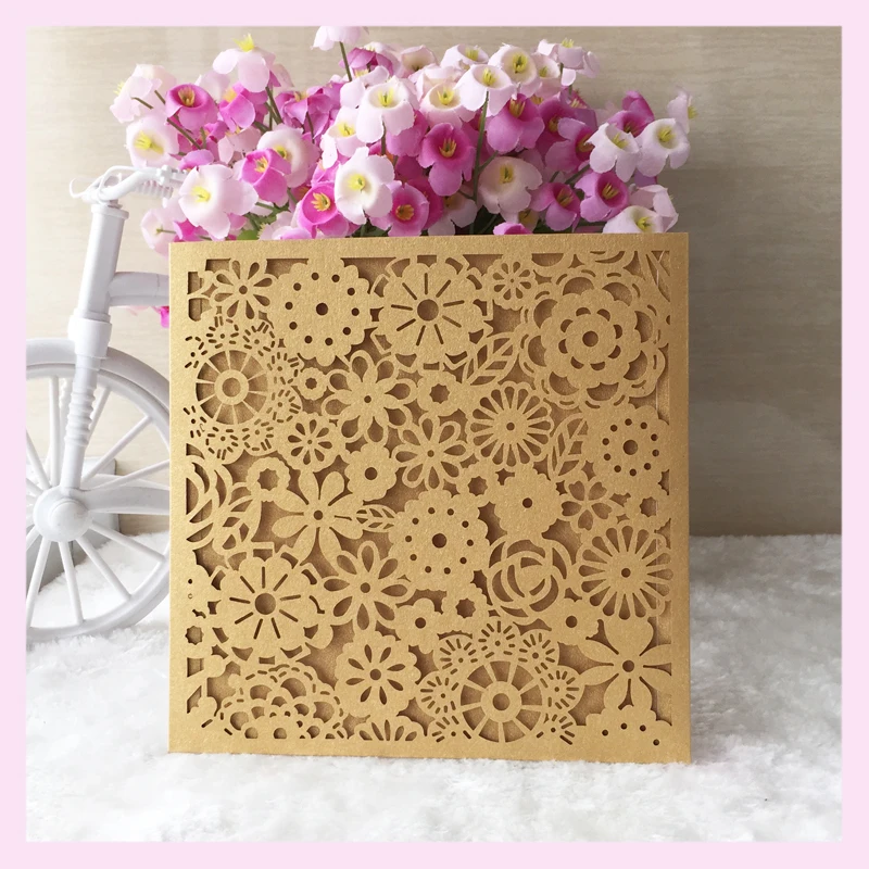 Best 21 Wedding Invitation Size For Your Inspiration Kurtandsid Com 50pcs Lot Hotlaser Cut Pocket Invitations For Wedding Light Purple Card Customized Size And Printing Invites