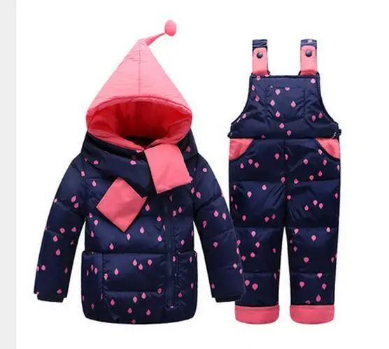 

Kids Clothes Boys Girls Down Coat Children Warm Toddler Snowsuit Outerwear + Romper Clothing Set 2-4 Years Baby Winter jackets
