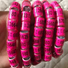 Розовый Красный DV pigeon кольца птица кольцо 100 шт./лот