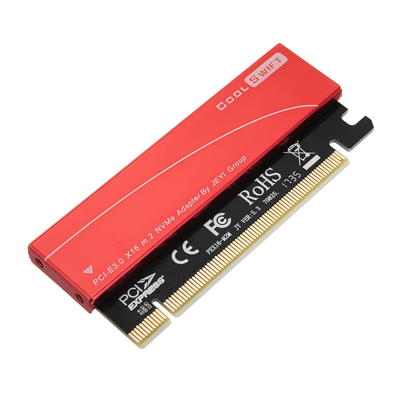 JAYI Cool Swift NVME M.2 X16 PCI E Пылезащитная Сборная Панель 2280 Алюминиевый Лист Золотые