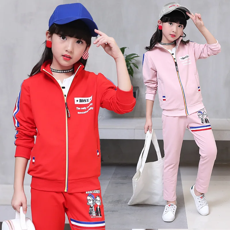 Children clothing sets autumn Sports Suits for 5 6 8 9 10 11 12 years