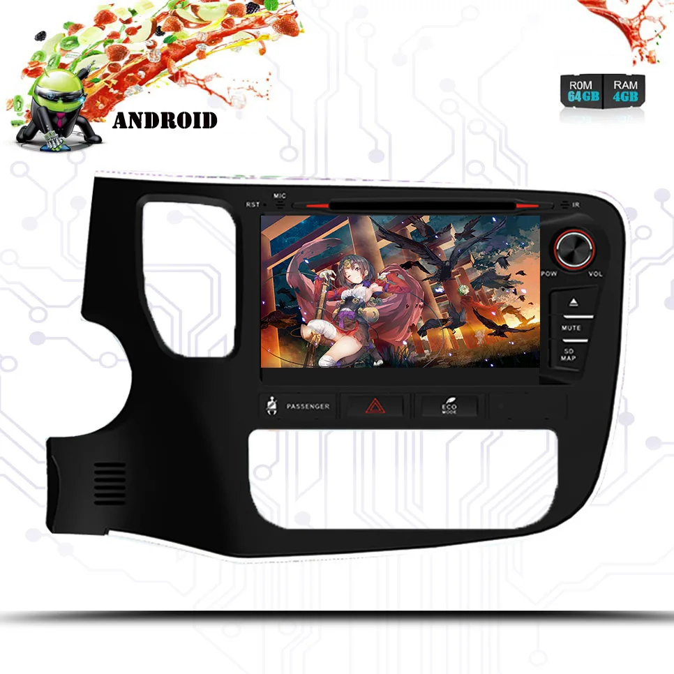Excellent IPS! 2 din Android 9.0 Car multimedia dvd player Stereo GPS Navigation For Mitsubishi Outlander 2014 -18 auto radio Head unit FM 4