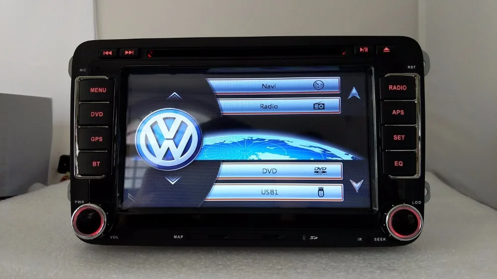Cheap vw radio DVD rns 510 golf 4 golf 5 6 touran passat B6 sharan jetta caddy transporter t5 polo tiguan with gps card free shipping 13