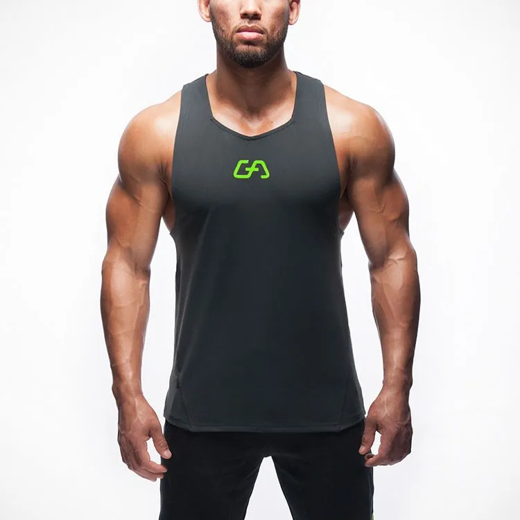 Gym Tank Top Men Sports Fitness Vest Sleeveless Undershirt GymShark Singlet Bodybuilding Stringer Muscle Men\'s Training Vests (12)