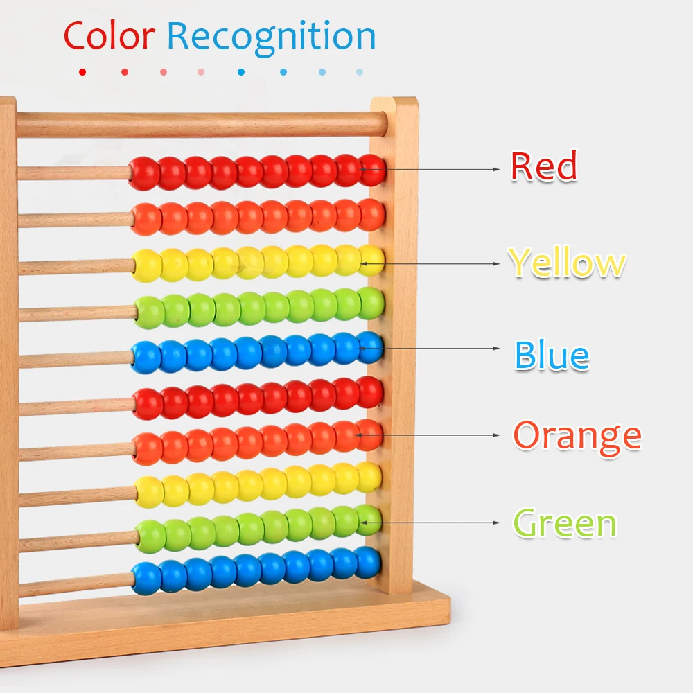 Деревянные Радуга Abacus детские математические игрушки цифры счетные бусины Abacus красочная счетная доска математическая игрушка для раннего развития