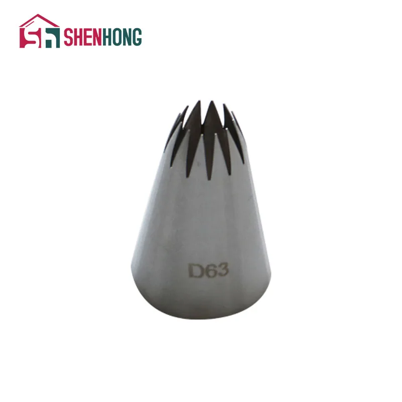 

SHENHONG D63 Stainless Steel Icing Piping Nozzle Decorating Pastry Tips Boquillas Tools Cupcake Cake Cream