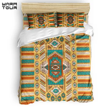 

WARMTOUR Duvet Cover Retro Tribal Graphics Duvet Cover Set 4 Piece Bedding Set For Beds DHL Shipping Methods