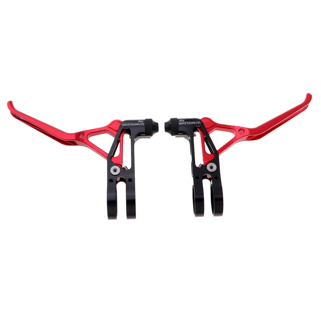 1 Pair Ultralight Bike Handlebar V Brake Levers Hand 3-Finger Brake Levers Replacement Alloy
